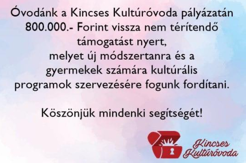 Nyertes pályázat - Kincses Kultúróvoda